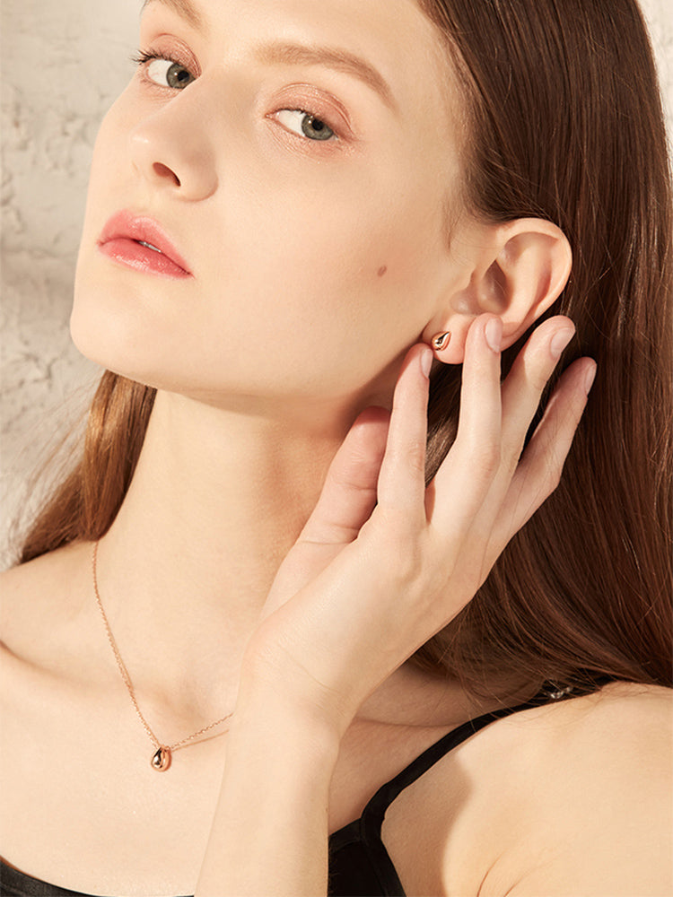 sterling silver Water drops Earrings for women