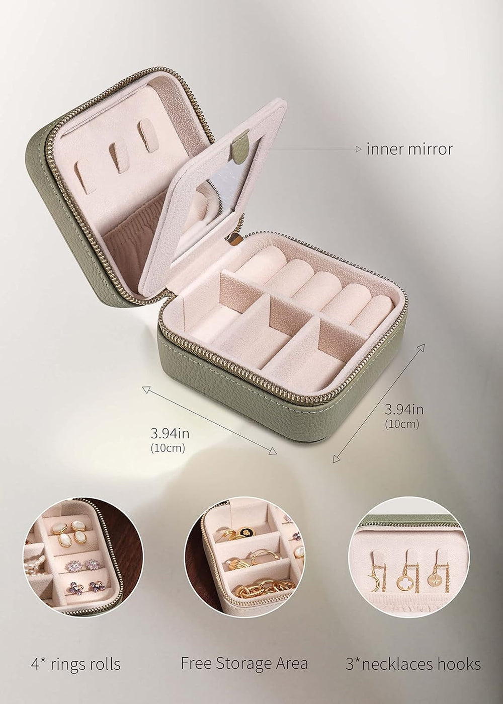 S.Leaf Ladies' Travel Jewelry Box Mini Jewelry Box