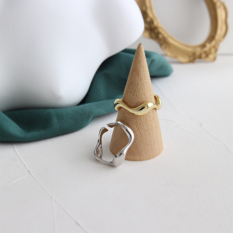 Adjustable Irregular sterling silver Ring