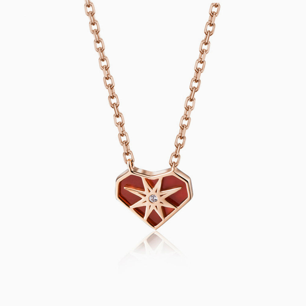 Onyx Heart chain choker Starburst Necklace Gift for her