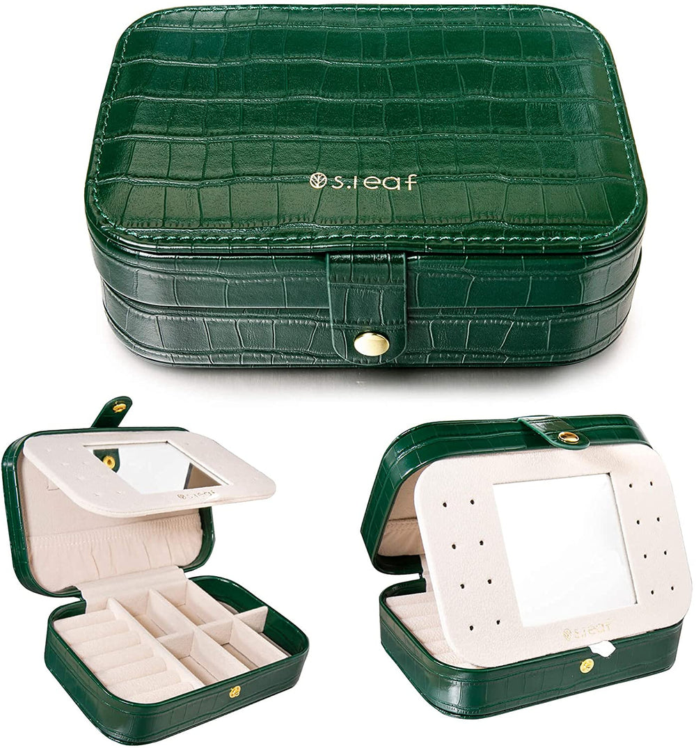 travel jewelry organizer green color