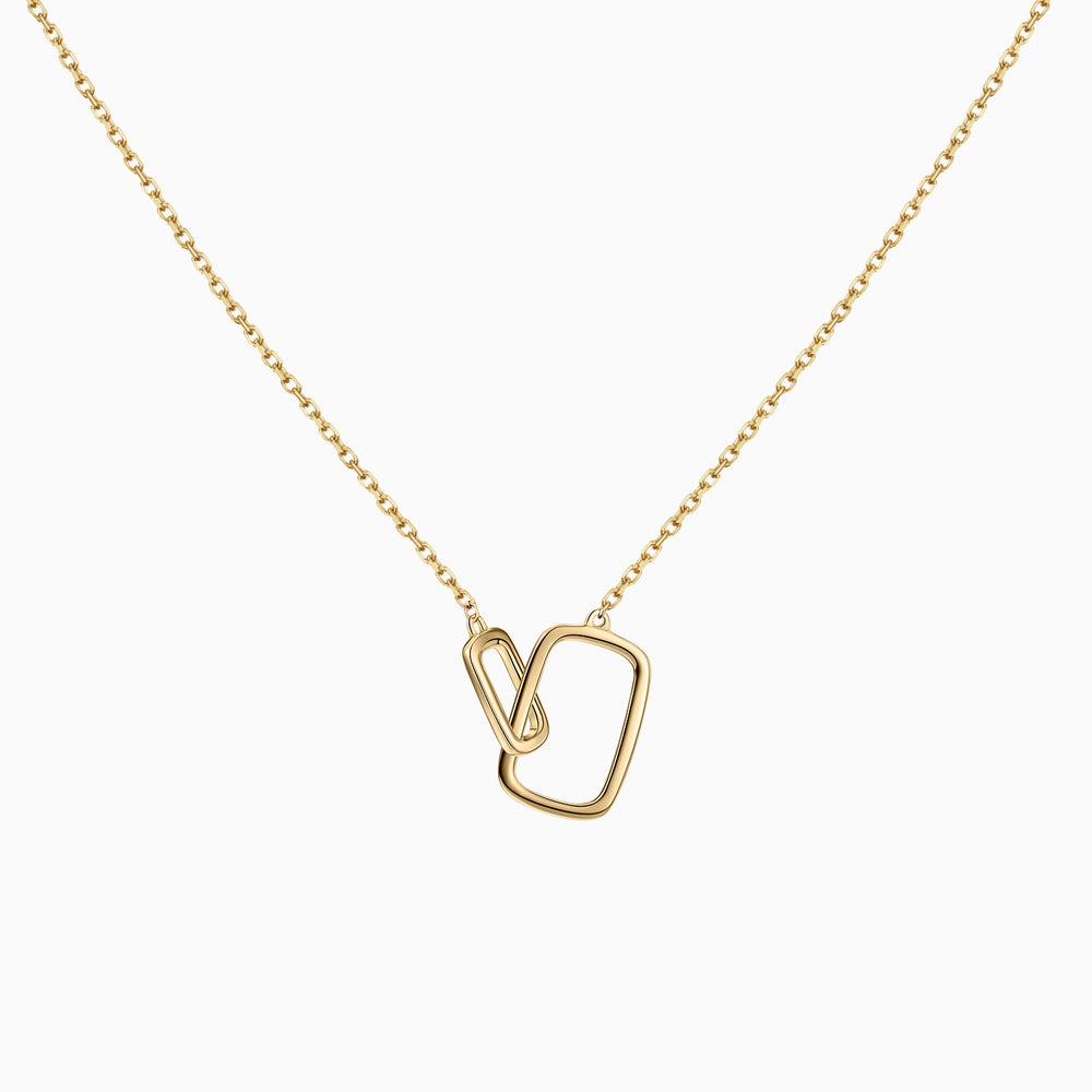 Interlocking Square Pendant Necklace