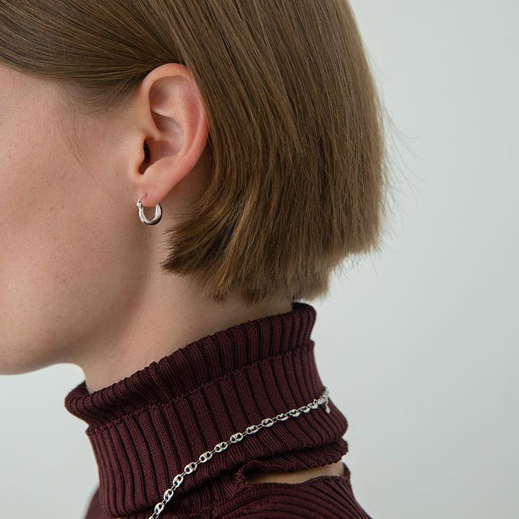 small hoop earrings sterling silver