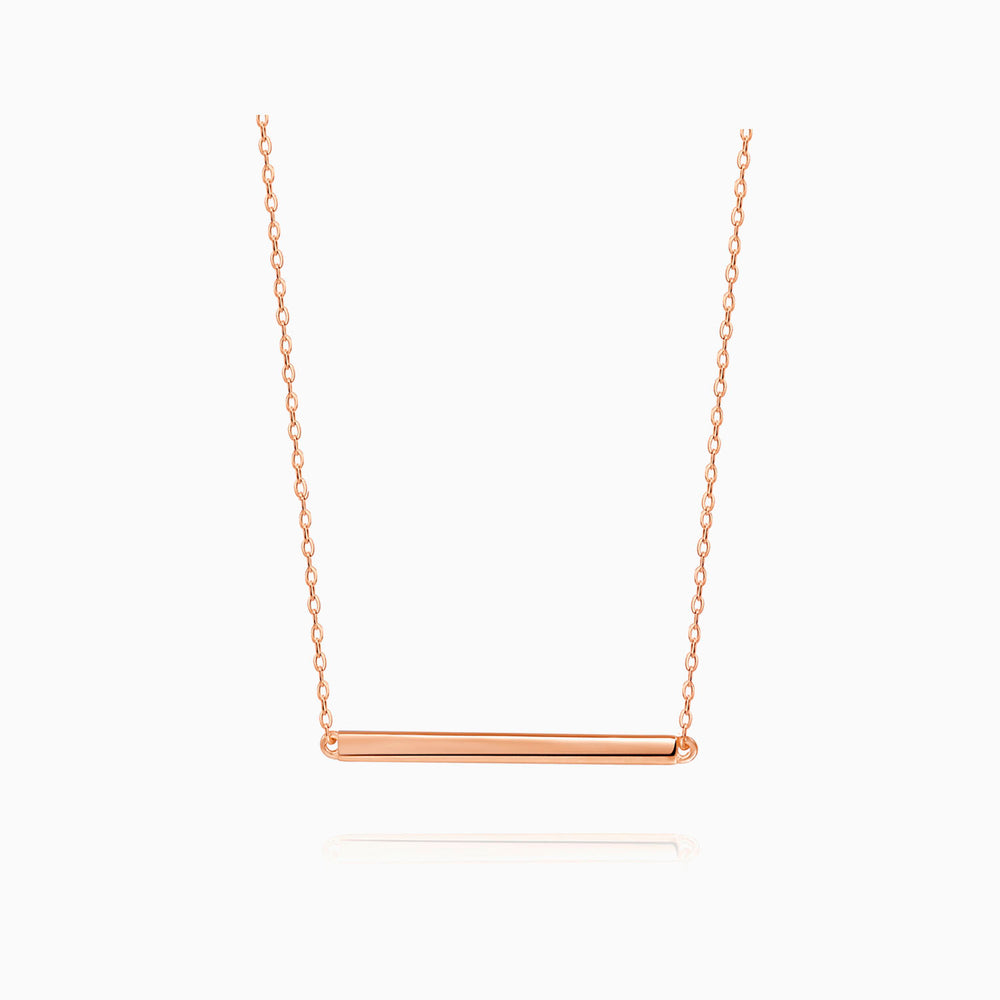 Bar Necklace Rose Gold