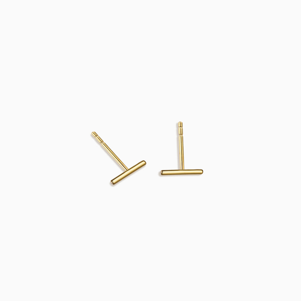 Tiny Stick Stud Earrings