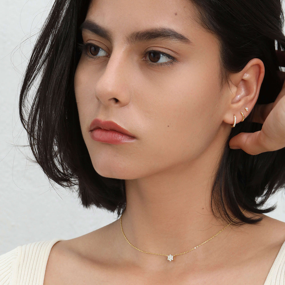 gold hoops earrings huggie hoops