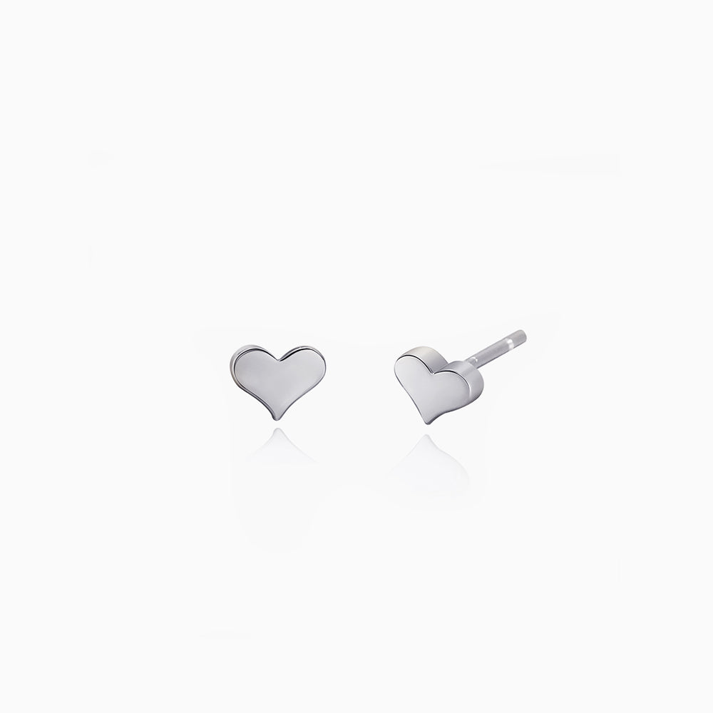 Heart Stud Earrings sterling silver